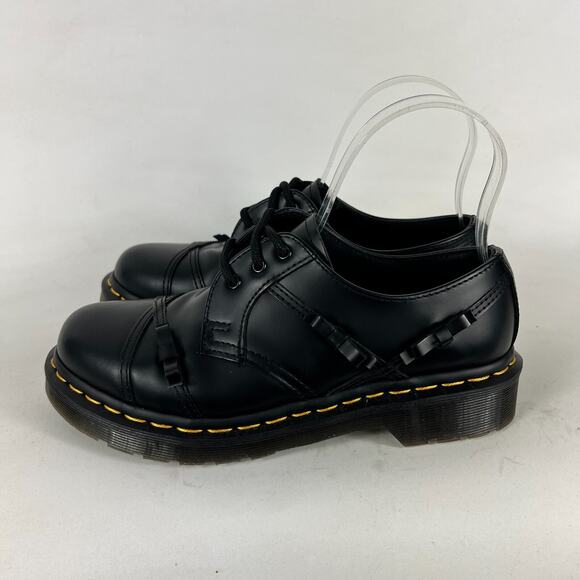 Dr. Martens 1461 Bow Oxford Women's 6 Black Smooth Leather Lace Up Comfort Shoes - Picture 5 of 10